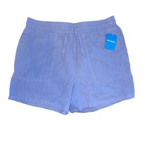 Columbia Holly Hideaway Breezy Shorts Blue Cotton Gauze AW4307-593 Womens 1X 5in